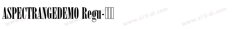 ASPECTRANGEDEMO Regu字体转换